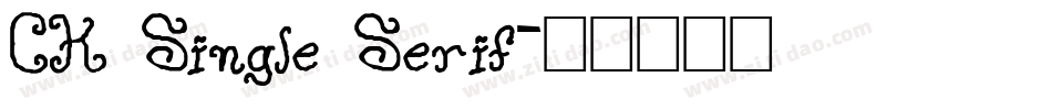 CK Single Serif字体转换
